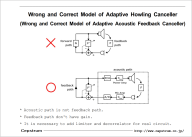 Wrong and Correct Model of Adaptive Howling Canceller / Wrong and Correct Model of Adaptive Acoustic Feedback Canceller