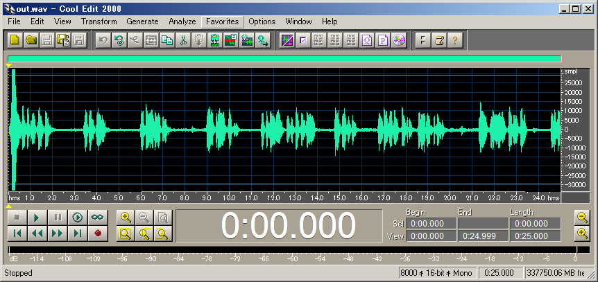 Scilab simulation result of howling canceller