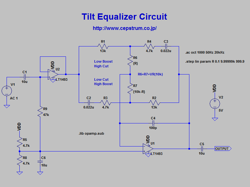 Tilt Equalizer Circuit